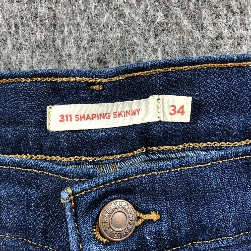 Levis 311 Shaping Skinny Jeans Womens 34 Medium‎ Wash Stretch Denim